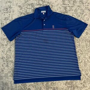 Peter Millar Summer Comfort Stripe Polo Shirt Size Large